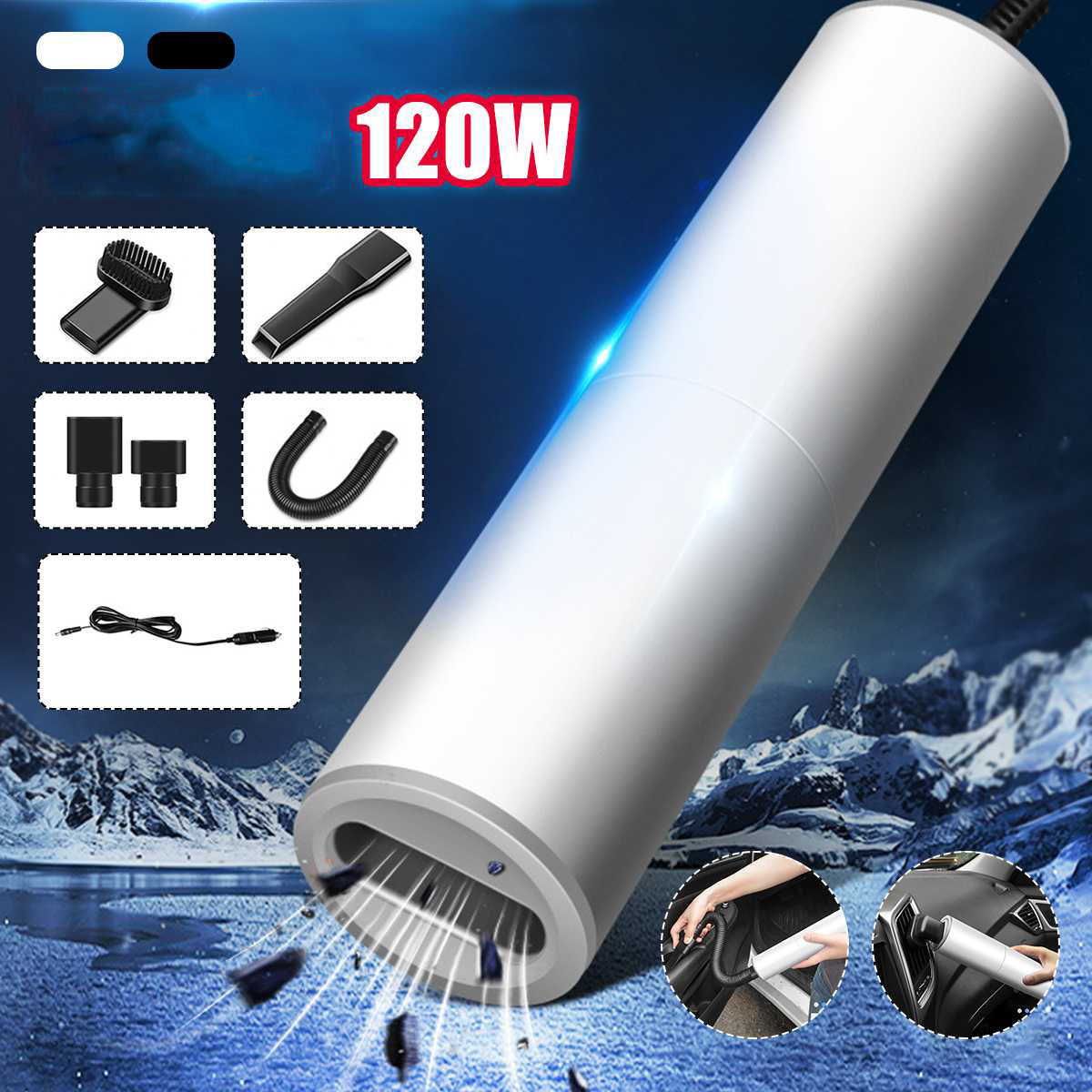 Handheld Car Vacuum (Portable+Low Noise)