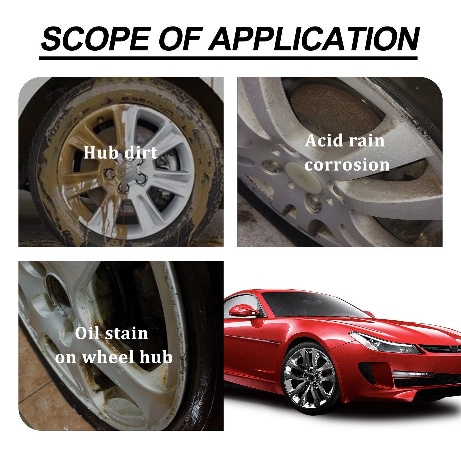 Car Wheel Cleaner (Rim Restoration+Anti-Dirt)